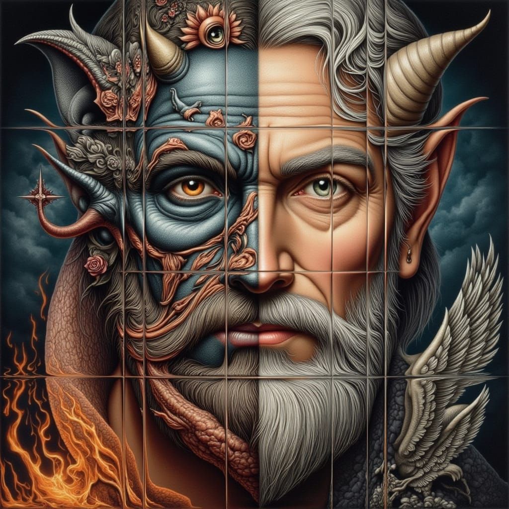 Diabolical Rubik's Cube in a Cyberpunk Aesthetic