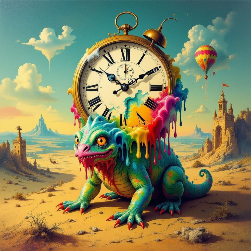 Bosch and Dali Inspired Surreal Dreamscape with Hybrid Creat...