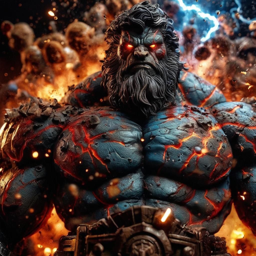 Mythic Legions Bear-Colossus Portrait in Darkness