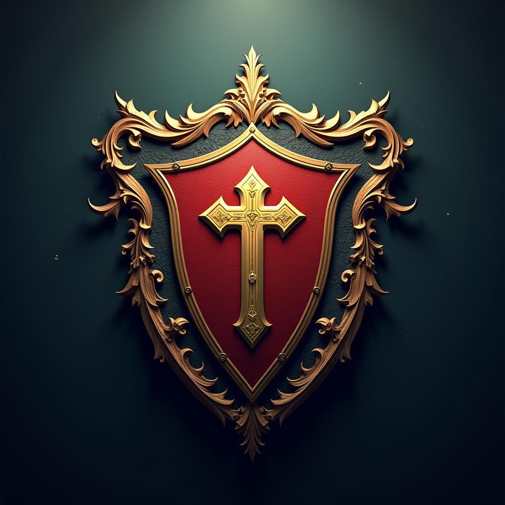 Les Fils du Graal Guild Logo with Shield