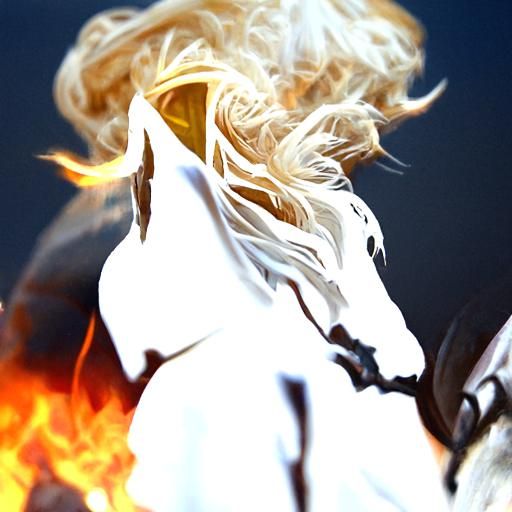 Arabian Horse Jumps Through Fire, Dynamic Lighting