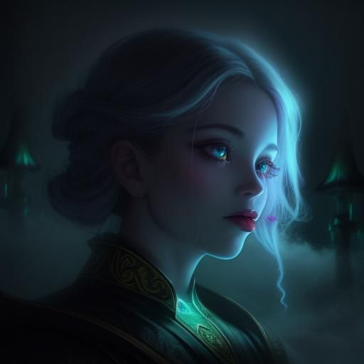 Ethereal Fantasy Monster Portrait in Golden Light