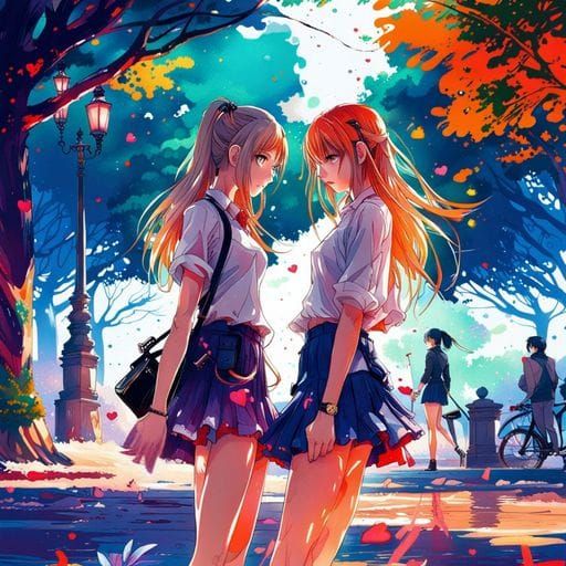 Two Beautiful Girls in Love, Splash Art