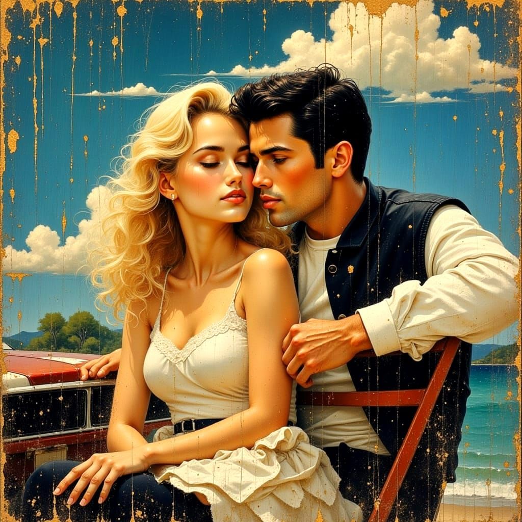 Danny and Sandy in Summer Nights Style