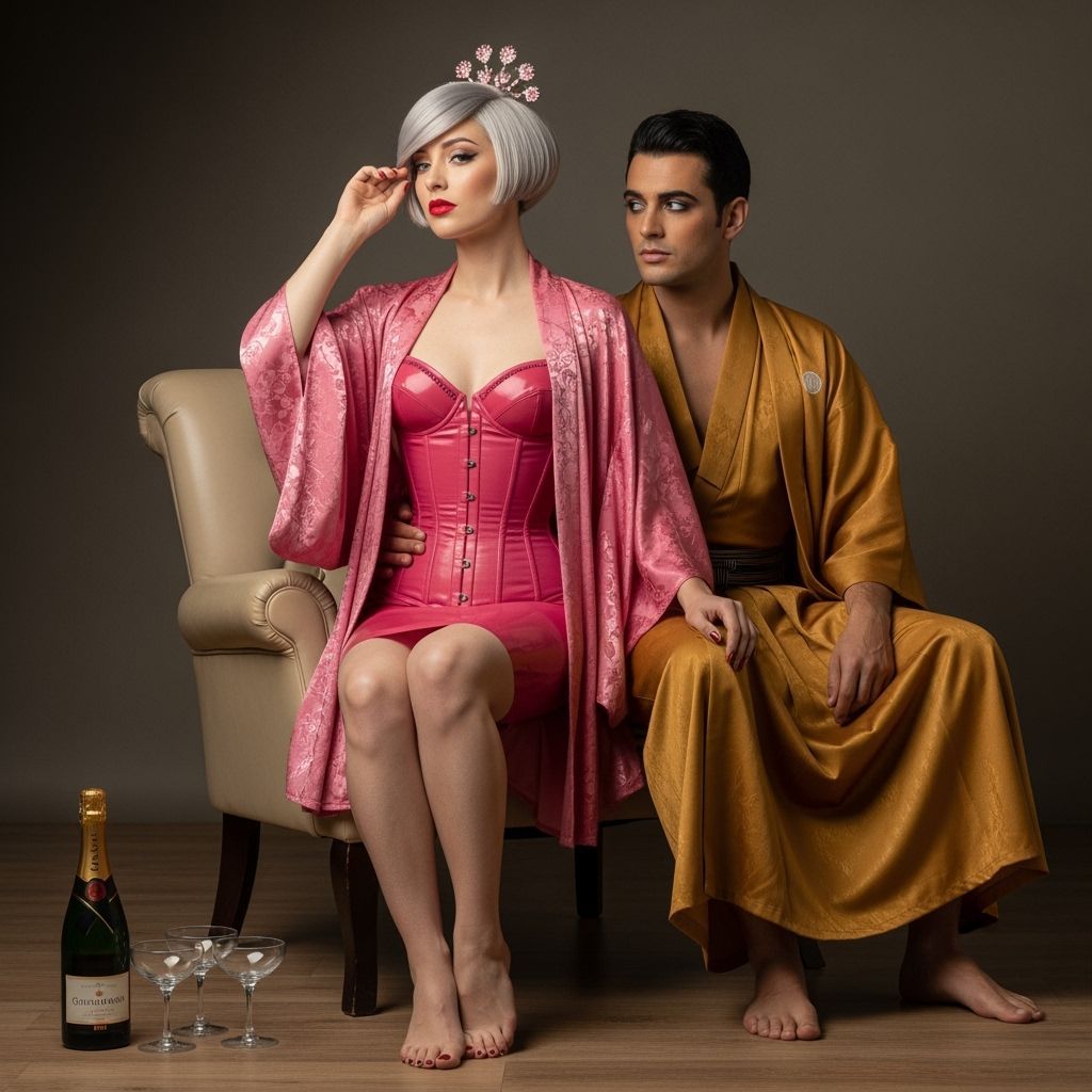 Sensual Kimono: Art Nouveau Style Image