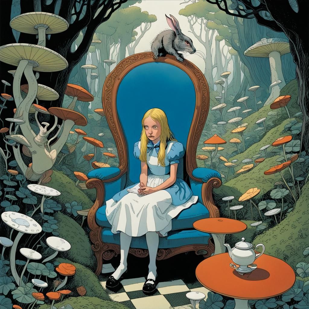 Alice in Wonderland: A Moebius Inspired Vision