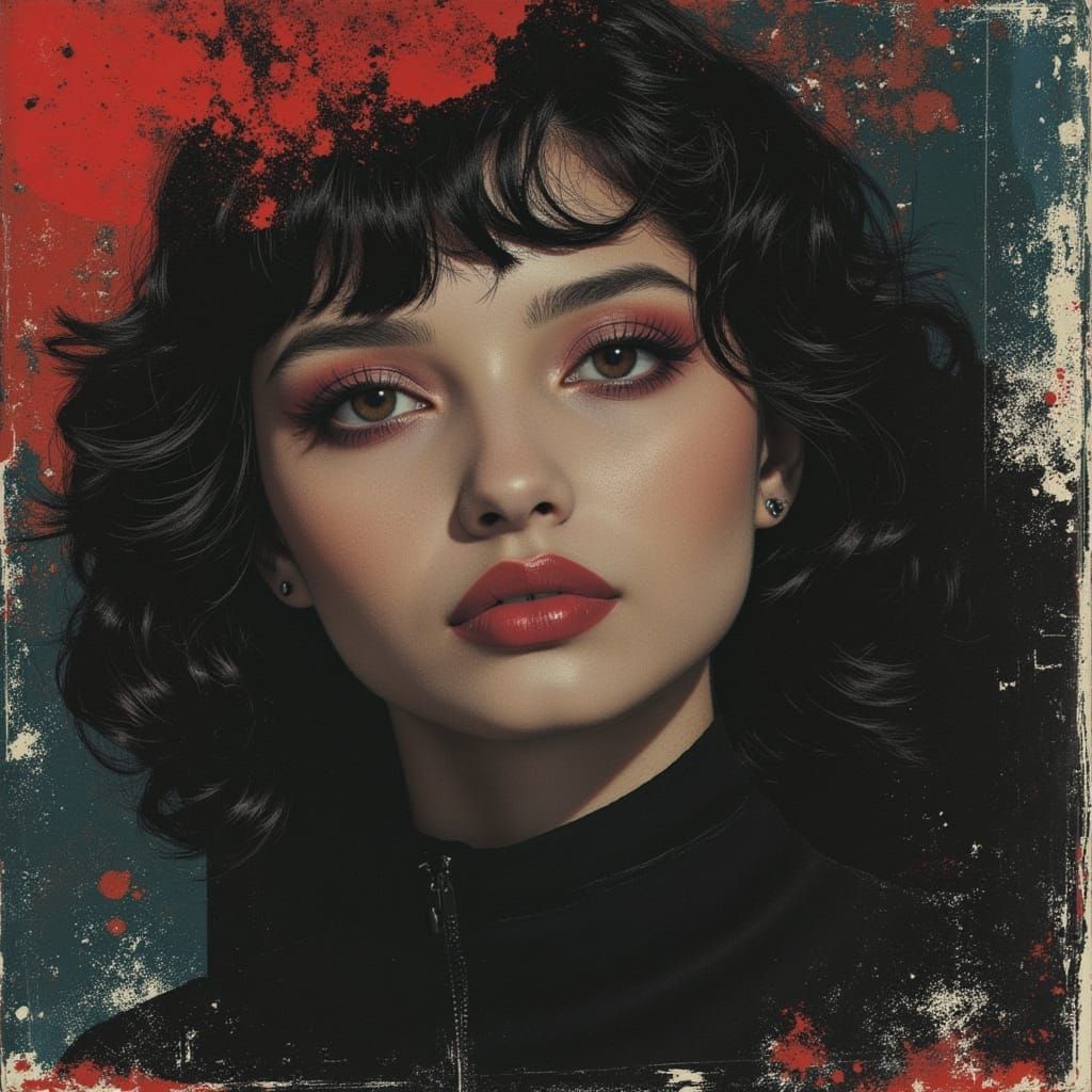 Dramatic Close-Up Portrait of a Magical Woman