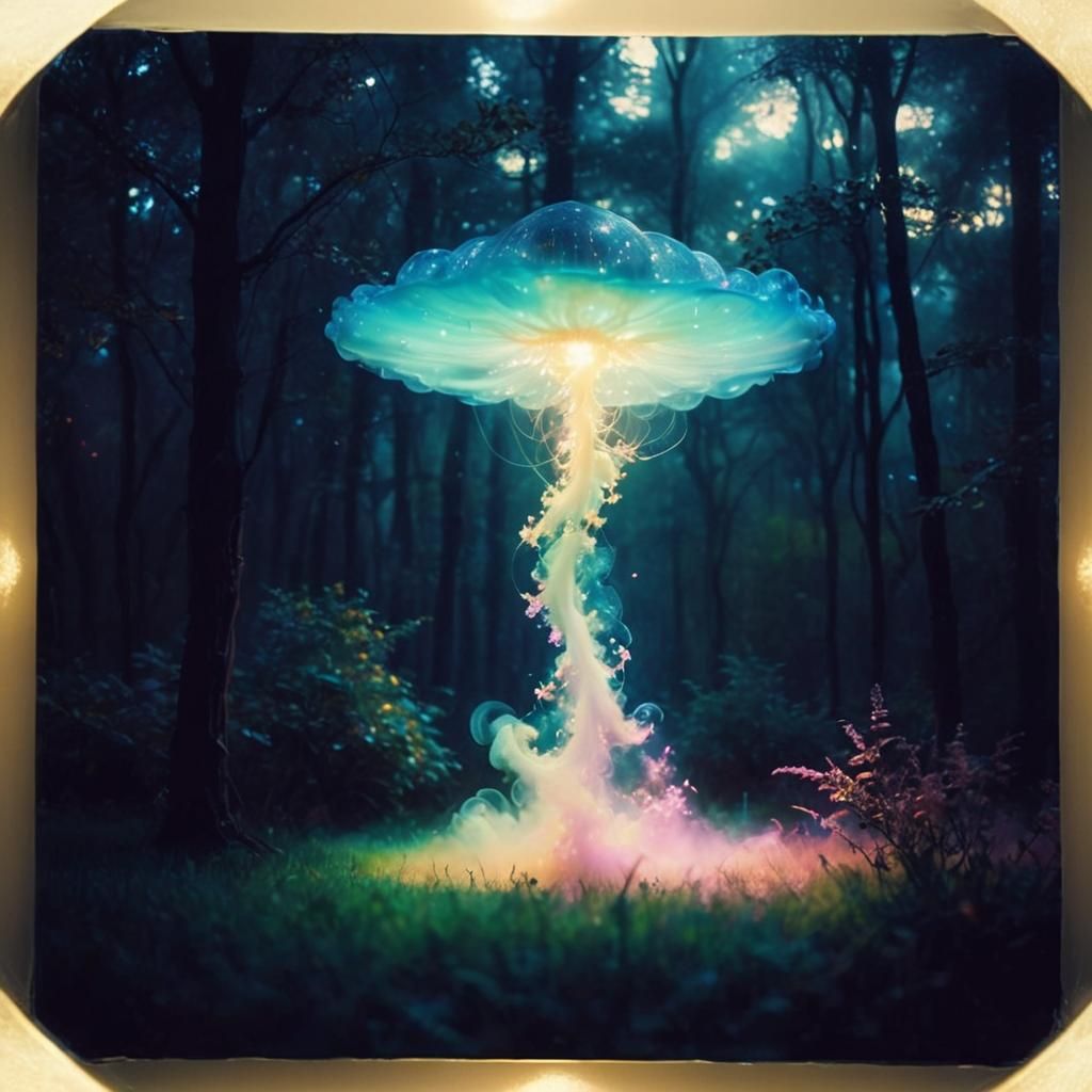 Surreal Dreamscape: Iridescent Essence in Ethereal Light