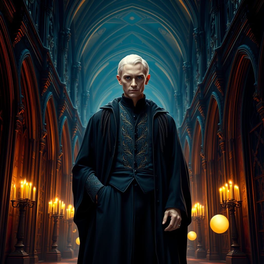 Haughty Slytherin Prince in Hogwarts Grandeur