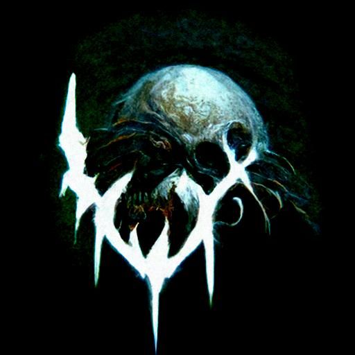 Sinister Death Metal Logo in Dark Fantasy Style