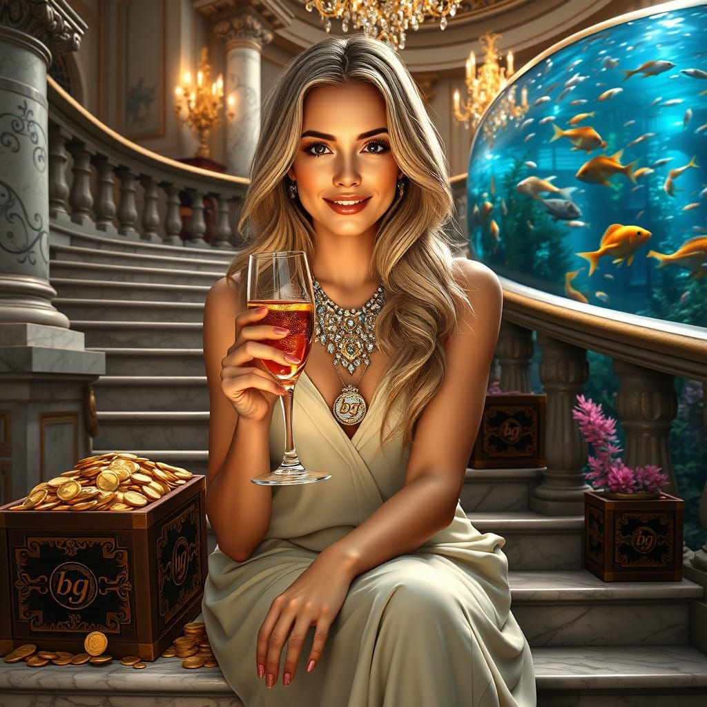 Luminous Lebanese Beauty in Lavish Renaissance Setting