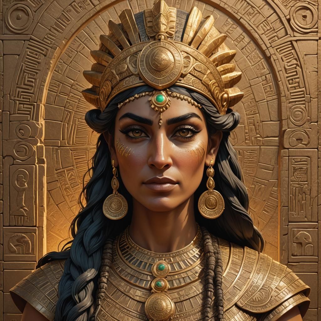 Royal Goddess Beer Demon from Ancient Mesopotamia in Modern...