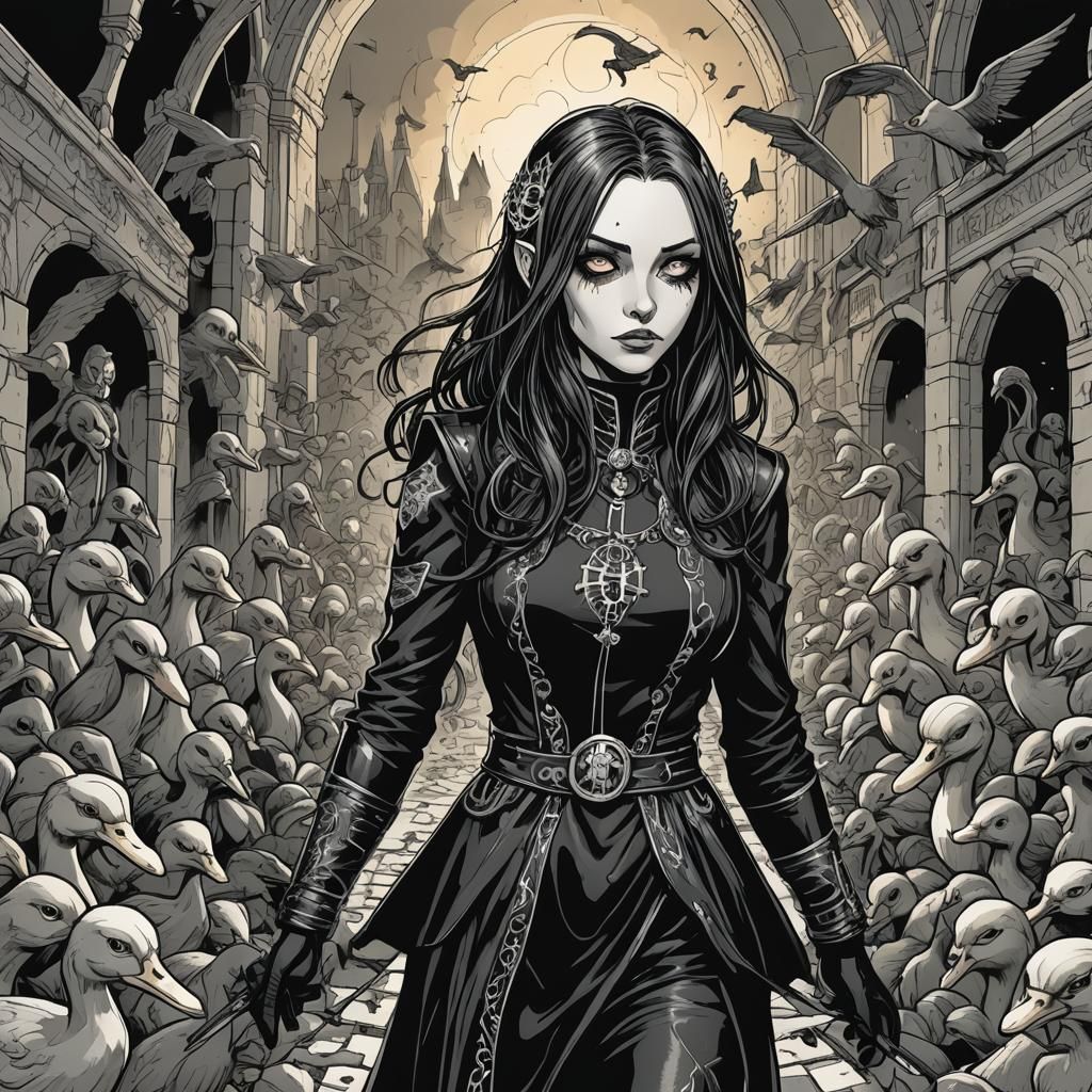 Death Metal Ducks Burning Churches: Comic Book Style