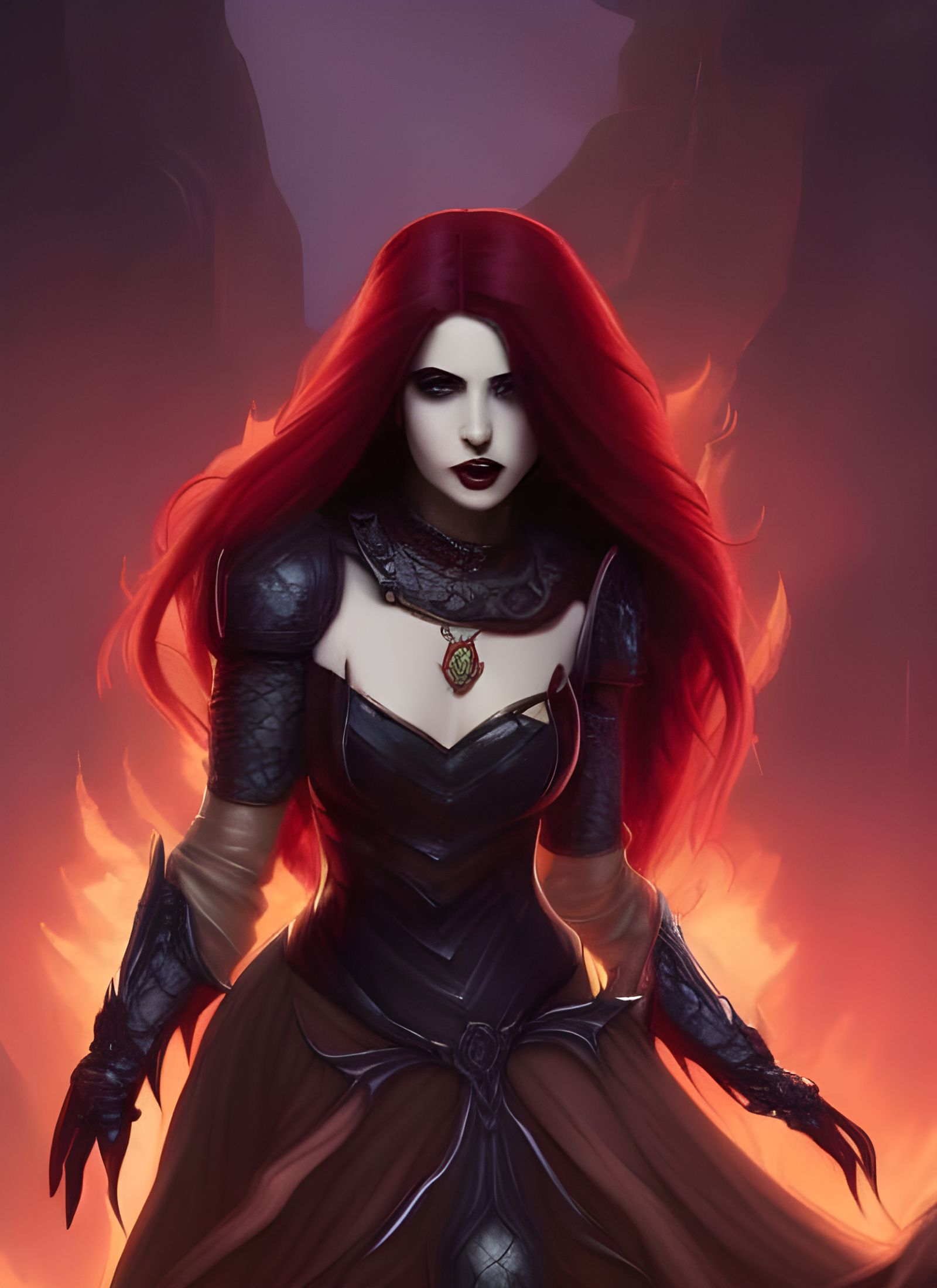 Gothic Toreador Vampire Portrait in Oil Painting Style