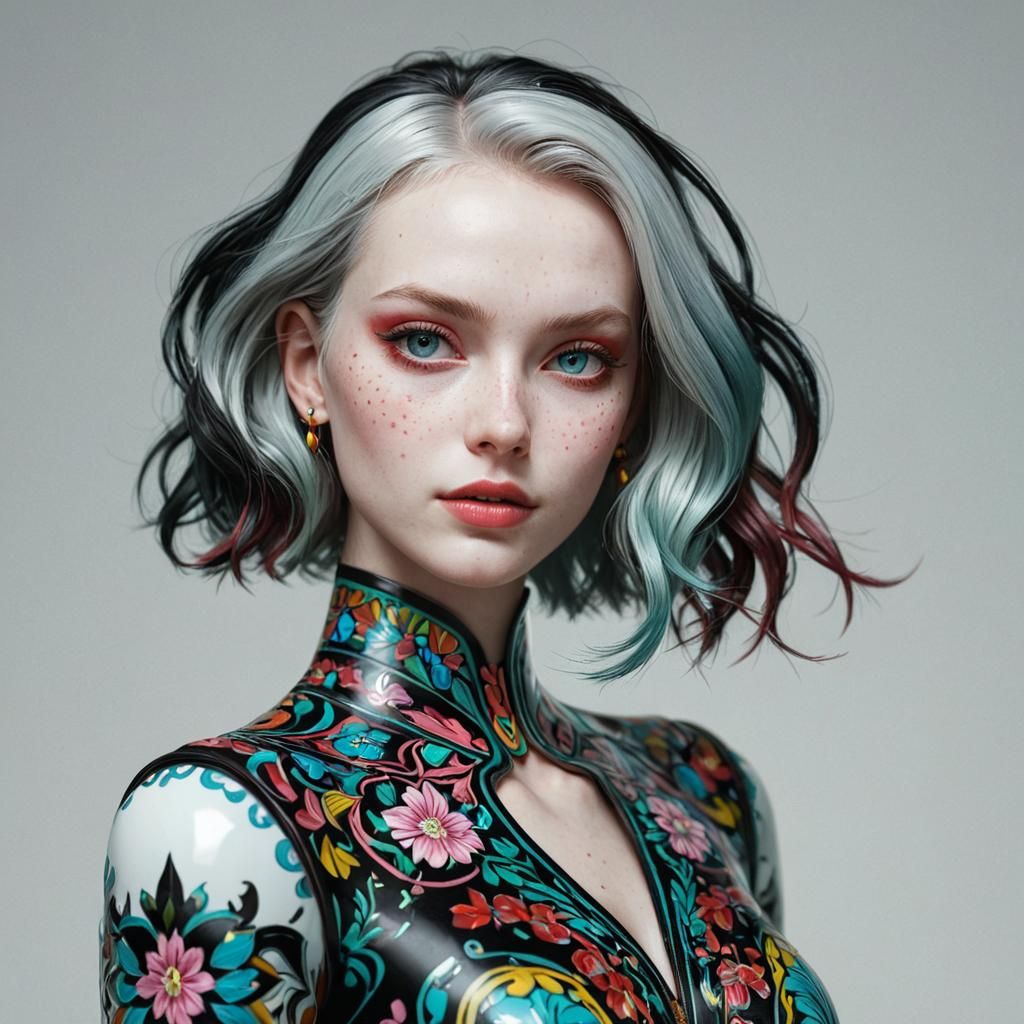 Vibrant Cloisonné Design with Intricate Details