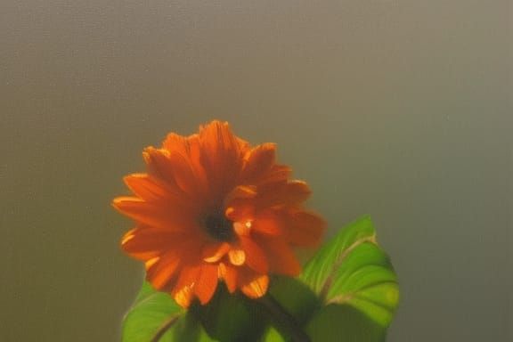 Flower in Oil Painting Style by James Gurney