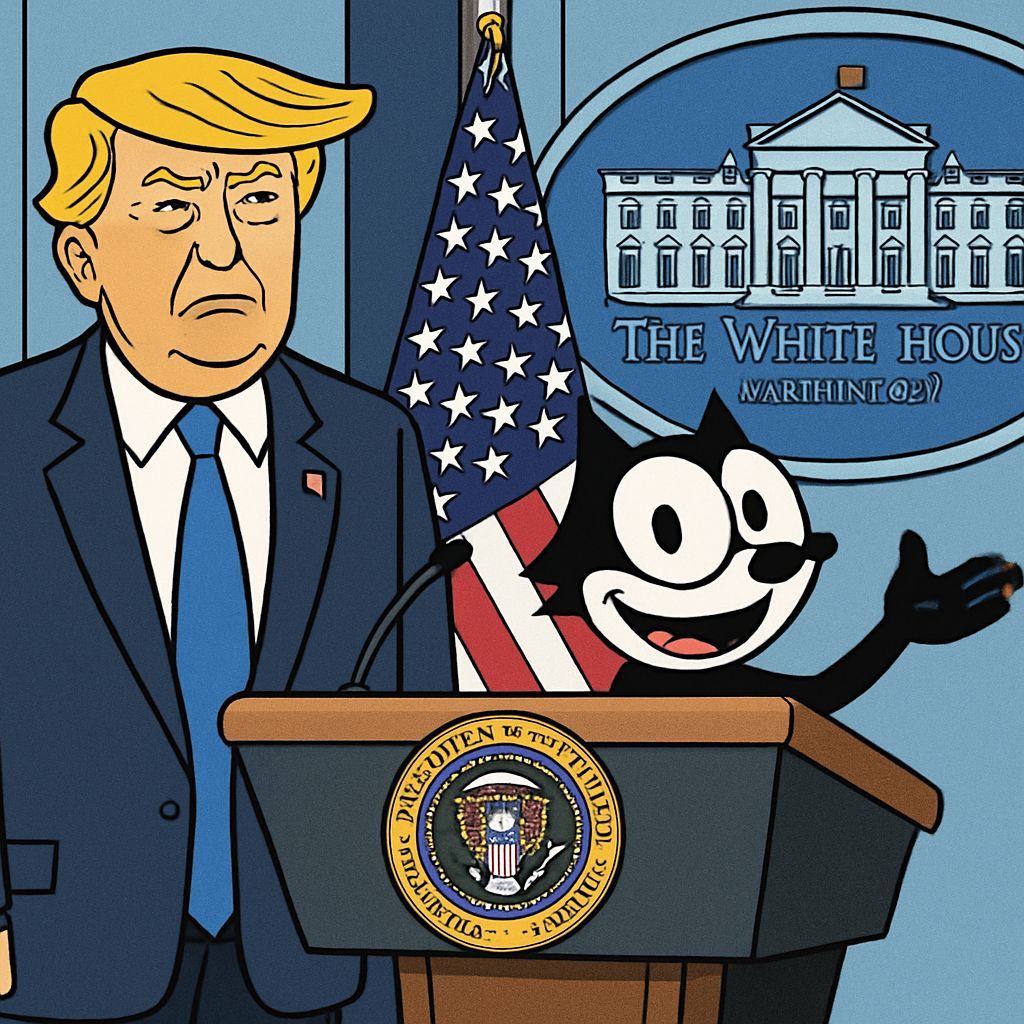 Felix the Cat Cartoon Illustration