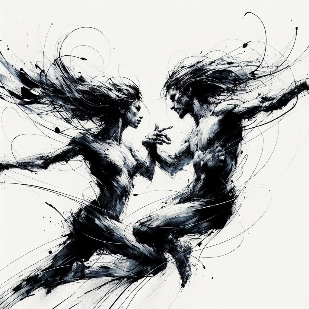 Nymph Dance in Mixed Media