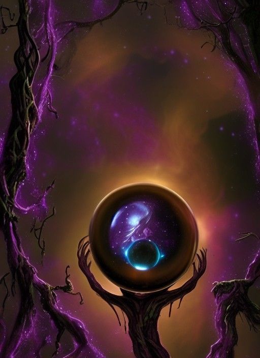 Nebula Soul Creature with Crystal Ball Head