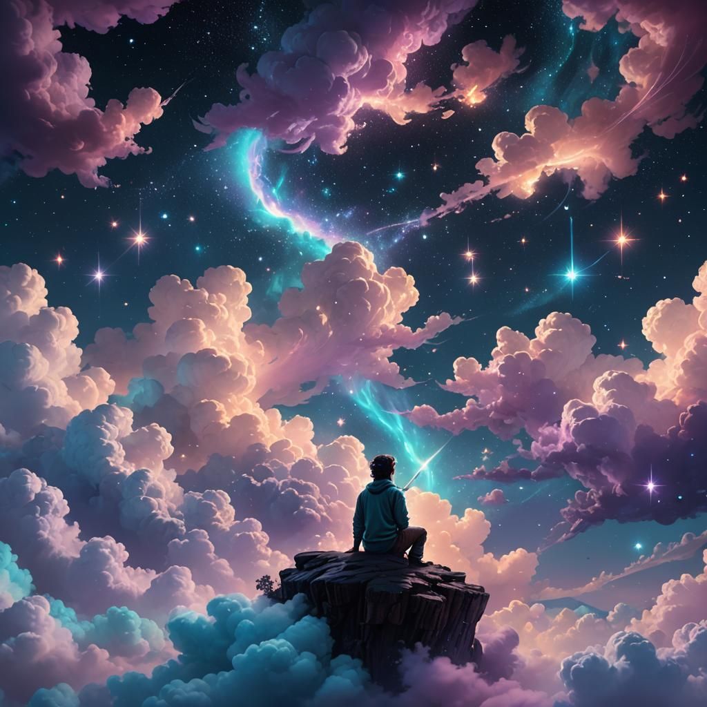 Artist Paints Stars in Ethereal Night Sky