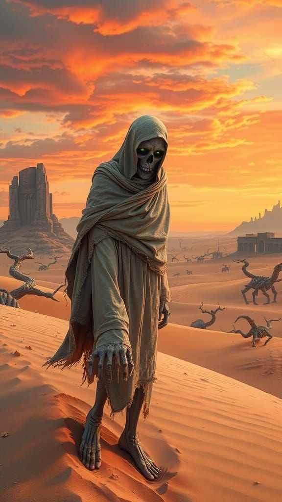 Spectral Mage Disappears into Desert Sands