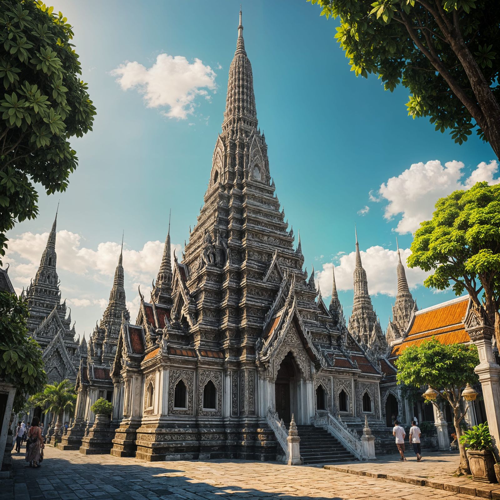 Wat Arun, Bangkok: Detailed Digital Art