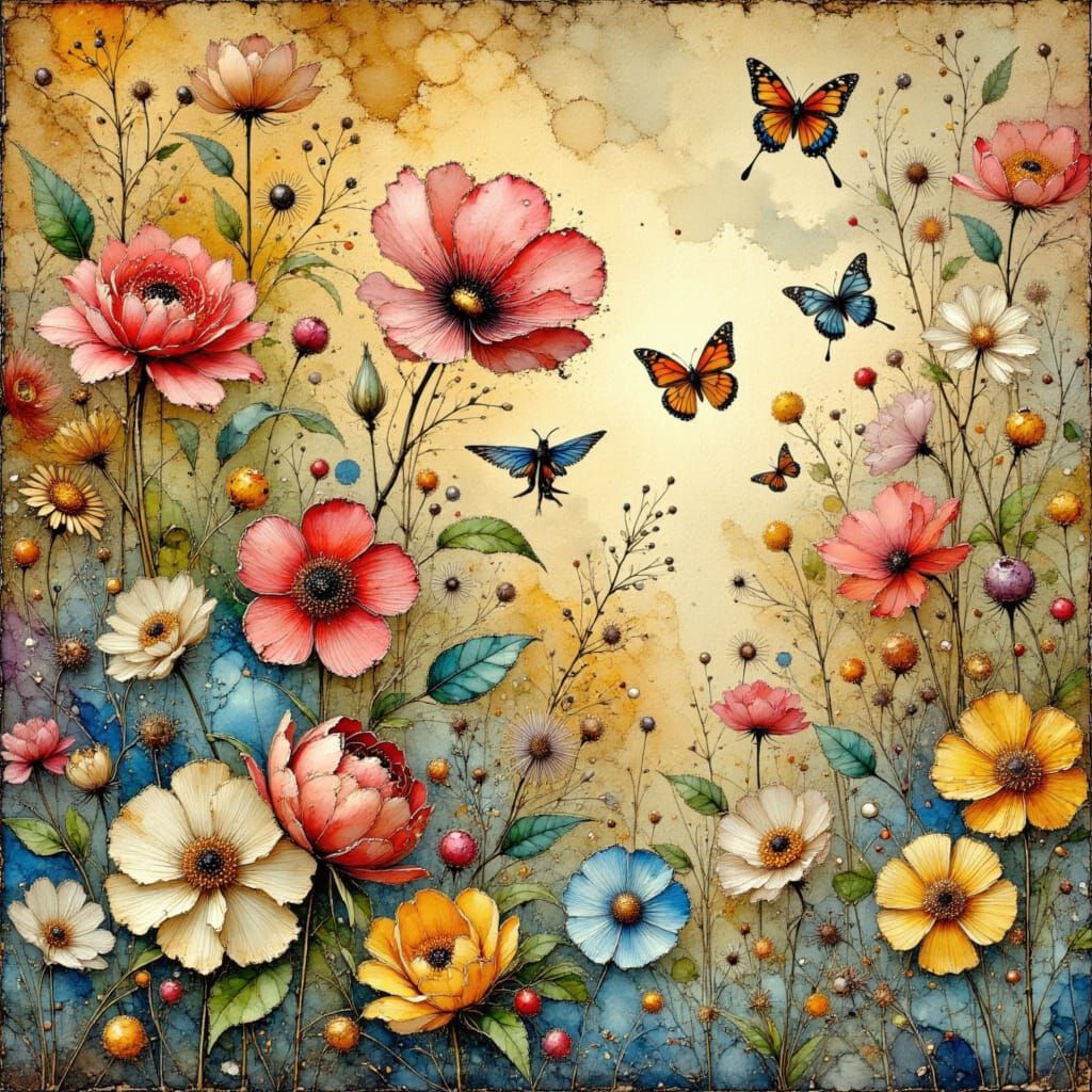 Enchanting Spring Miracle Flower with Digital Enhancements