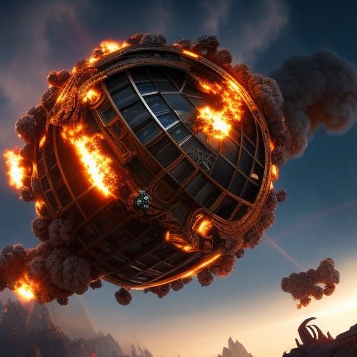 Epic Balls of Fire in Digital Matte Painting