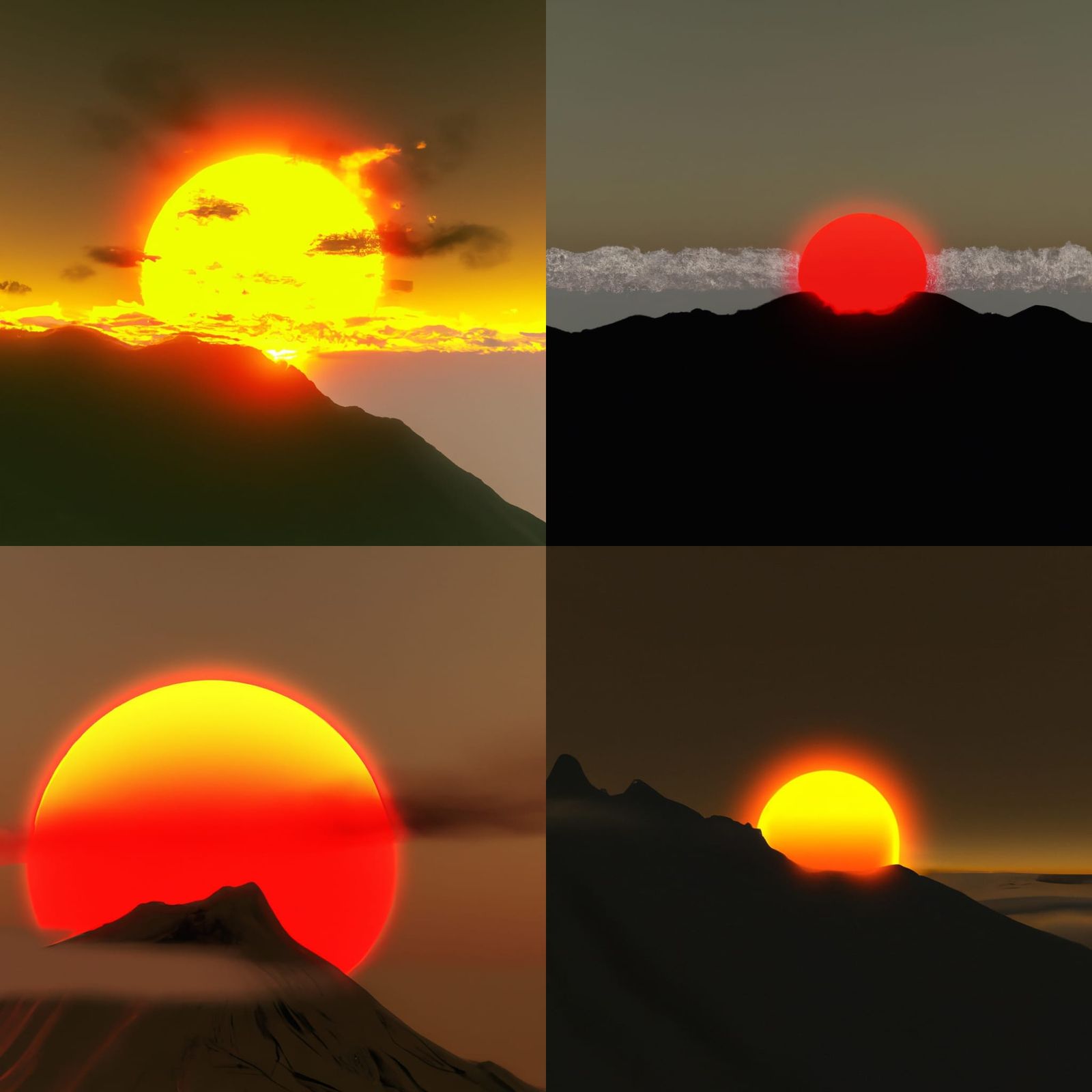 Fiji Mountain Sunrise with Kanji Clouds