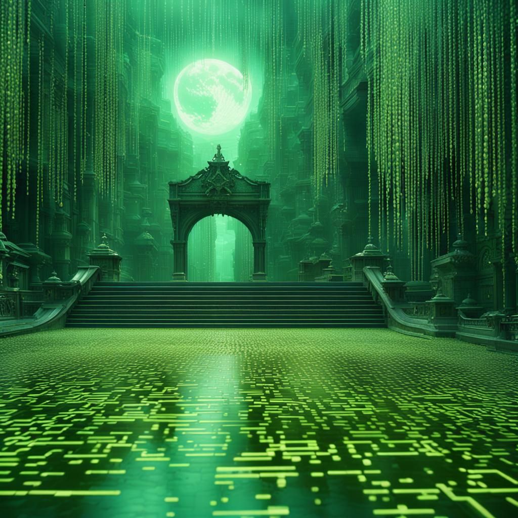 Matrix-Inspired Photorealistic Digital Matte Painting