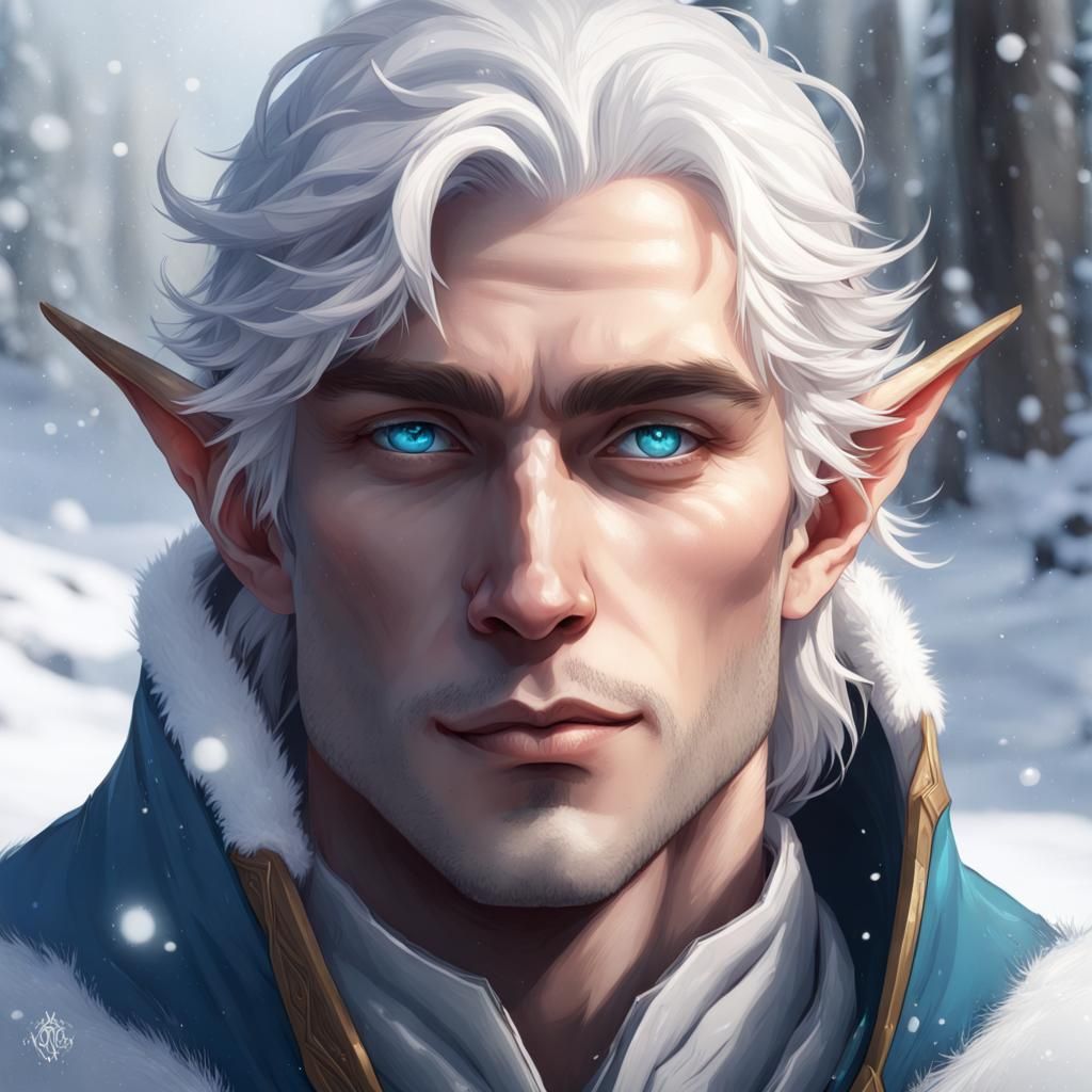Stunning Elf Portrait in Detailed Digital Art Style