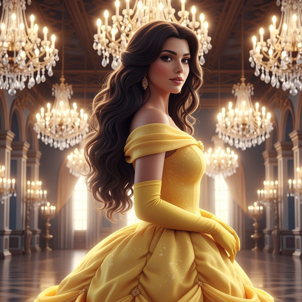 Arabian Princess in Belle's Gown in Grand Ballroom