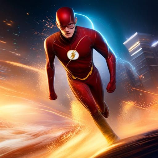 The Flash Runs at Super Speed: Detailed Art
