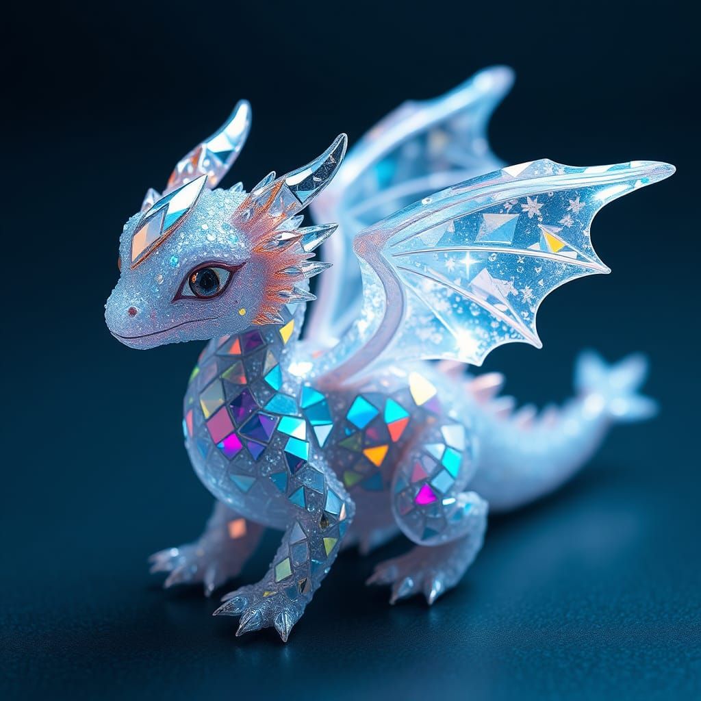 Diamond Dragon: A Gemstone Fantasy in Digital Art