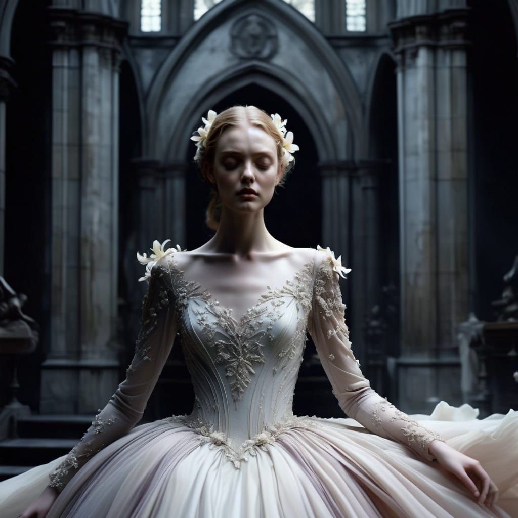 “Ghost Lily Waltz” – Lilium candidum (Madonna Lily)