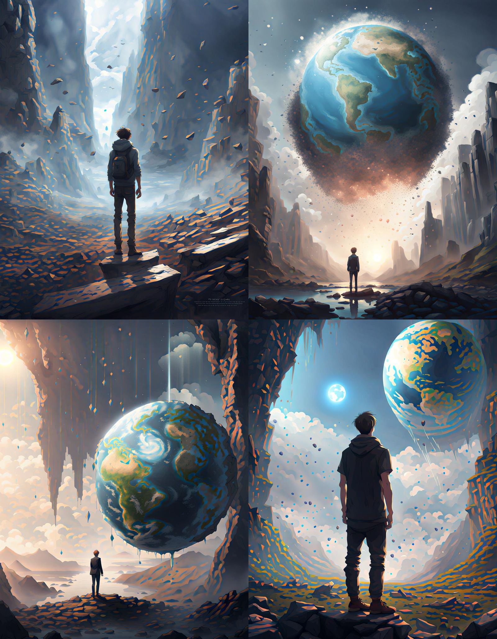 Apocalyptic World Torn Down: 8k Concept Art