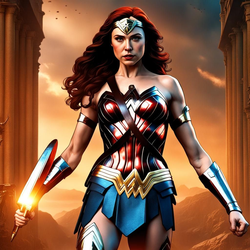 Karen Gillan as Wonder Woman: Detailed Digital Art