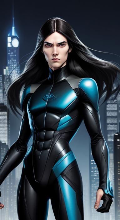 Androgynous Figure in Comic Book Style