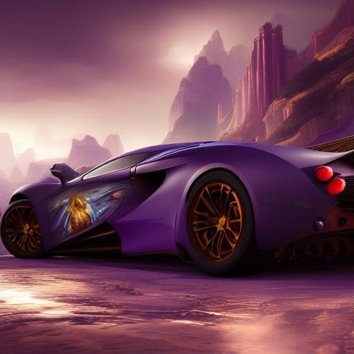 Detailed Matte Painting of a Super Car