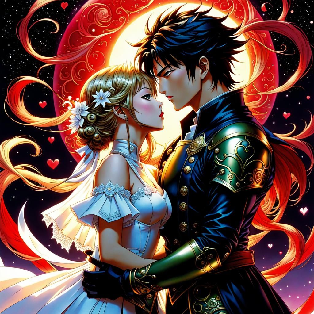 Fantasy Romance in Ethereal Airbrush Style