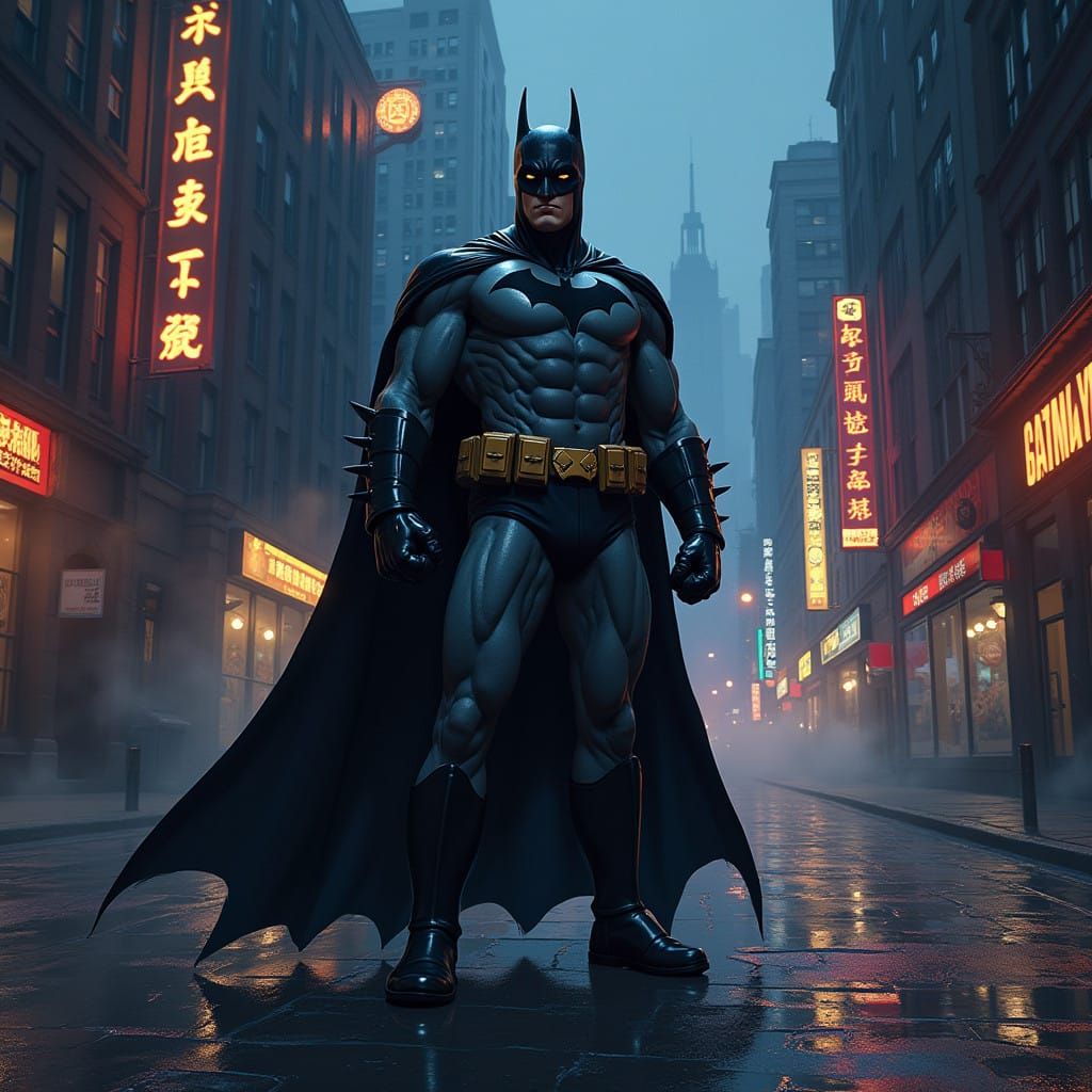 Dark Knight Hyperrealism: Batman in Gritty Gotham