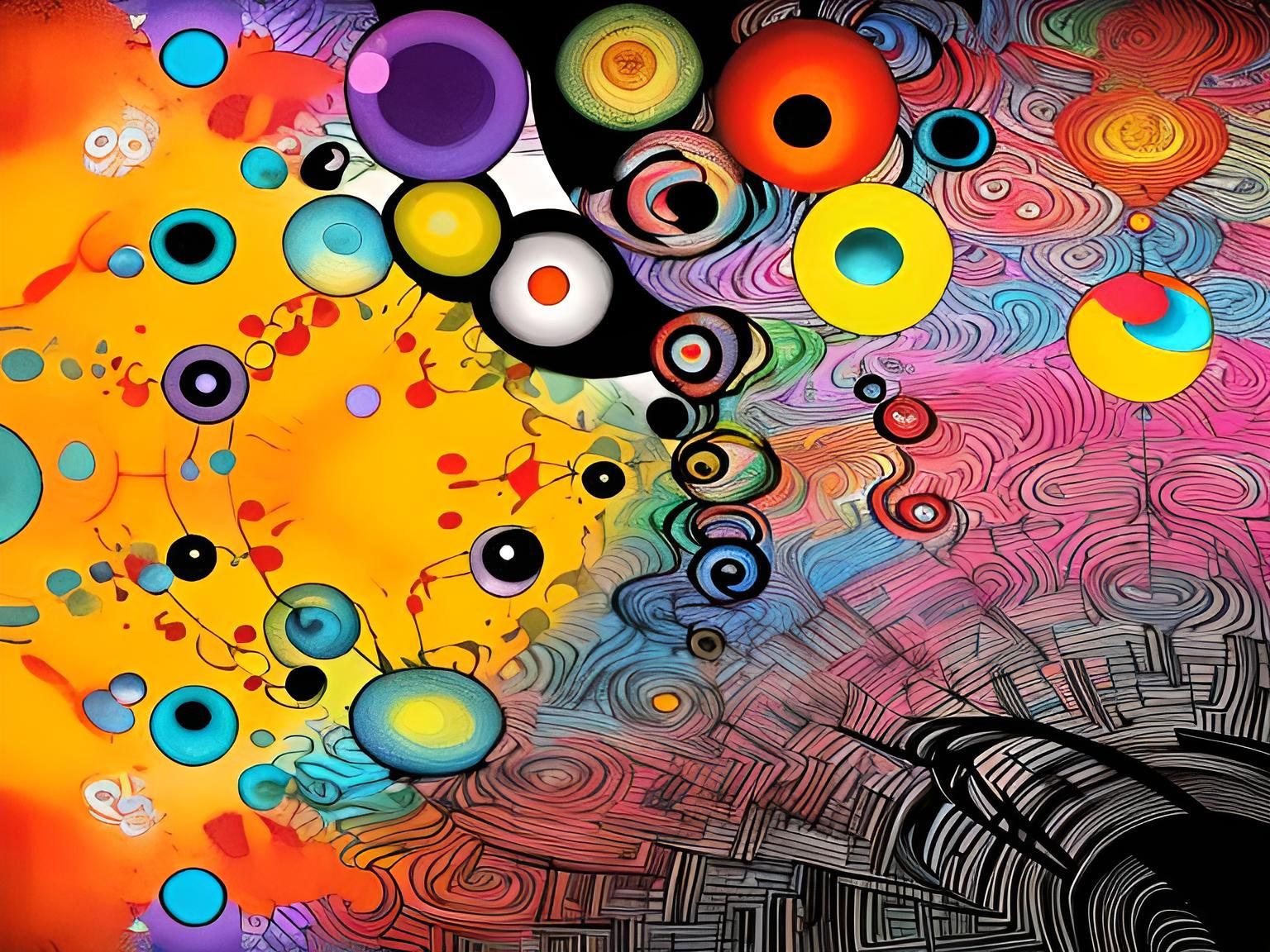 Kaleidoscopic Garden Inspired by Takashi Murakami