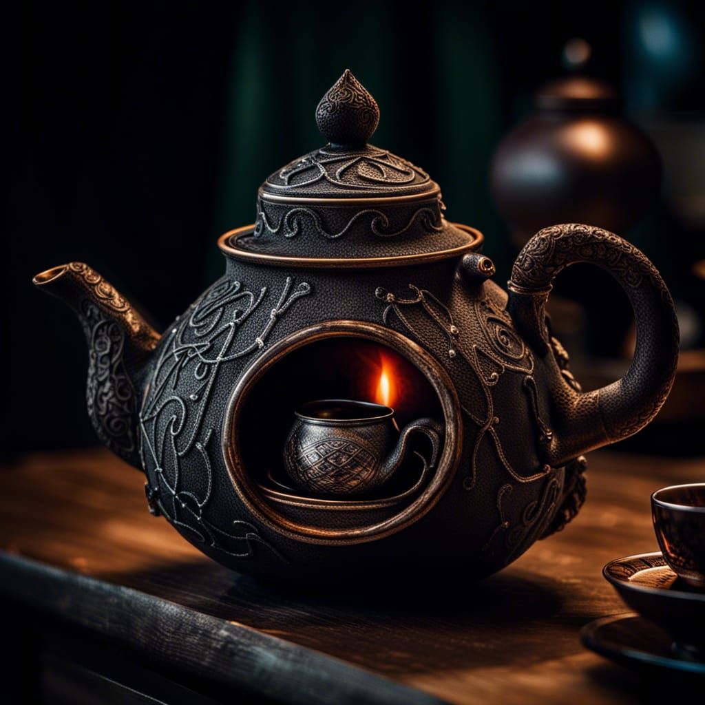 Lord of the Rings Teapot: Hyperrealistic Photography