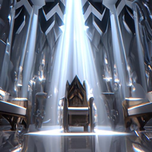 Crystal Throne Room with Diamond Walls: Concept Art