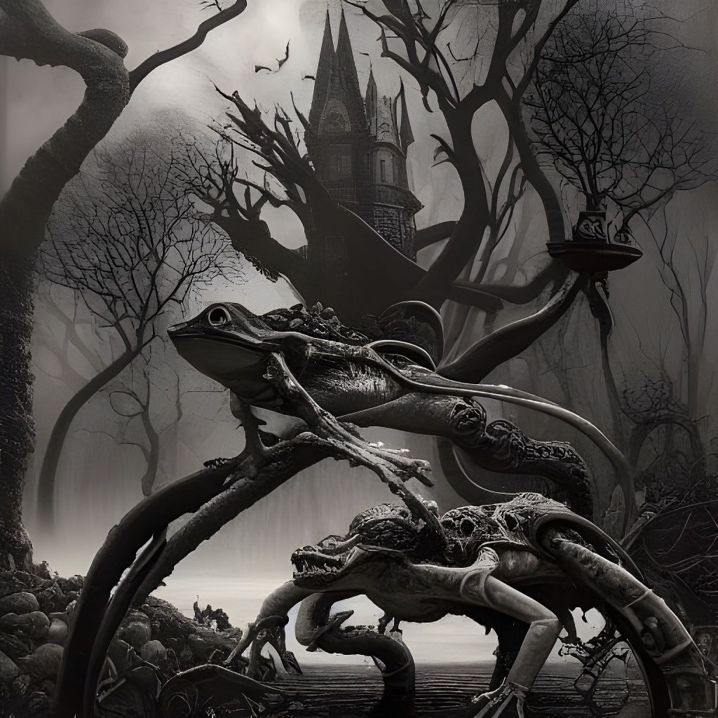 Battle Toads: Complex Fantasy Horror Art