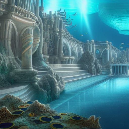 Hyperrealistic Digital Painting of Atlantis