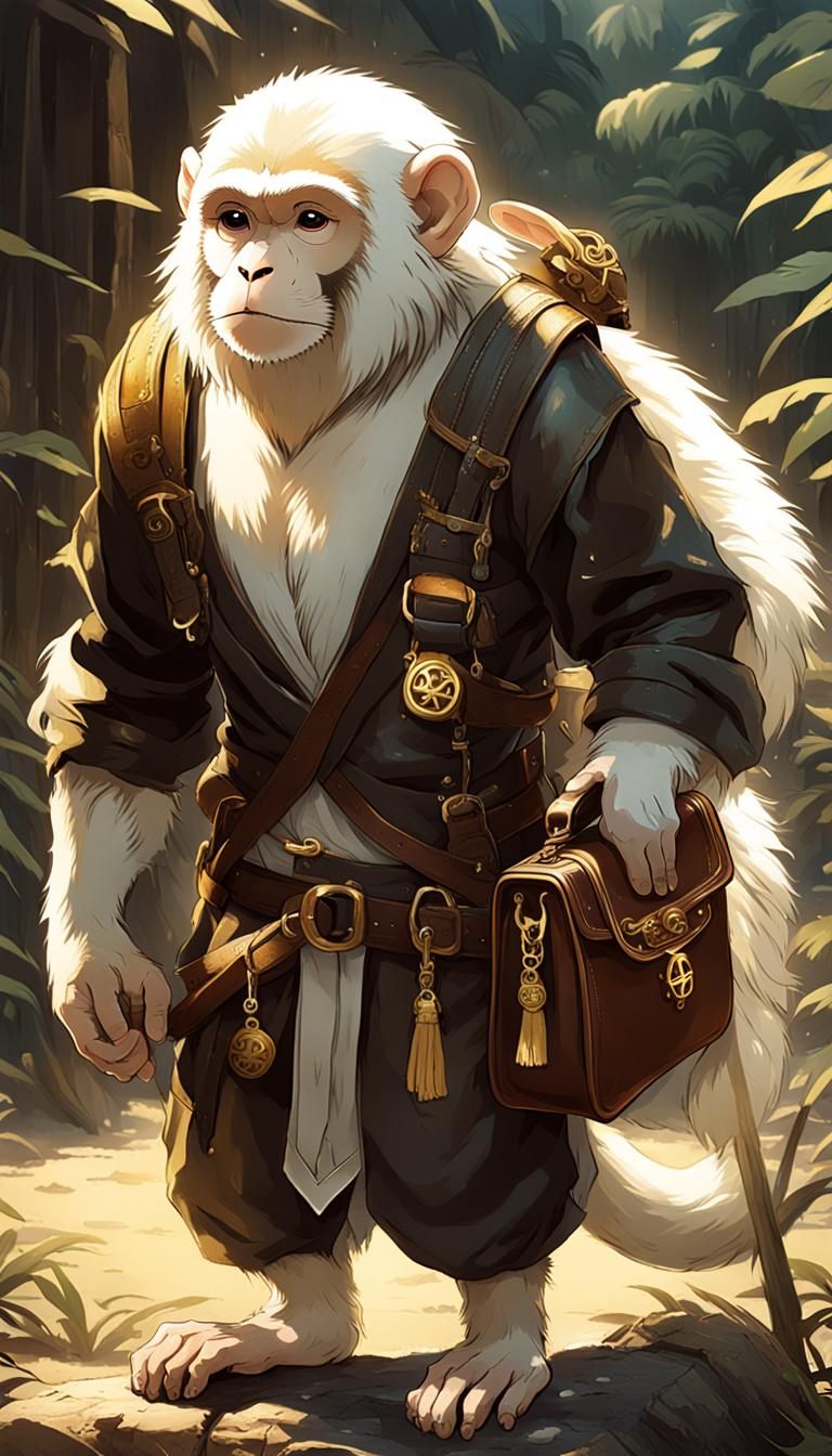 Pirate Monkey Ragavan in Studio Ghibli Style