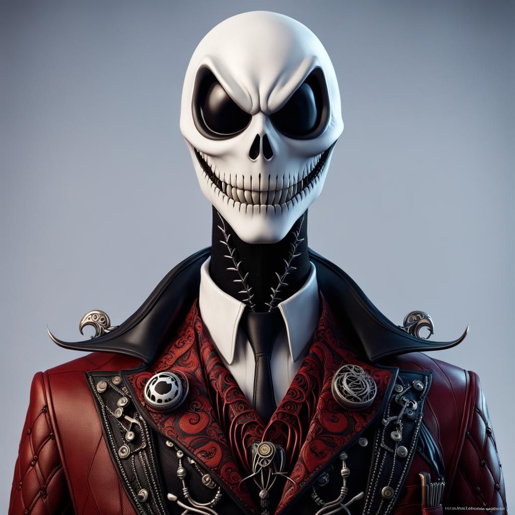 Jack Skellington Venom Hybrid in Steampunk Style