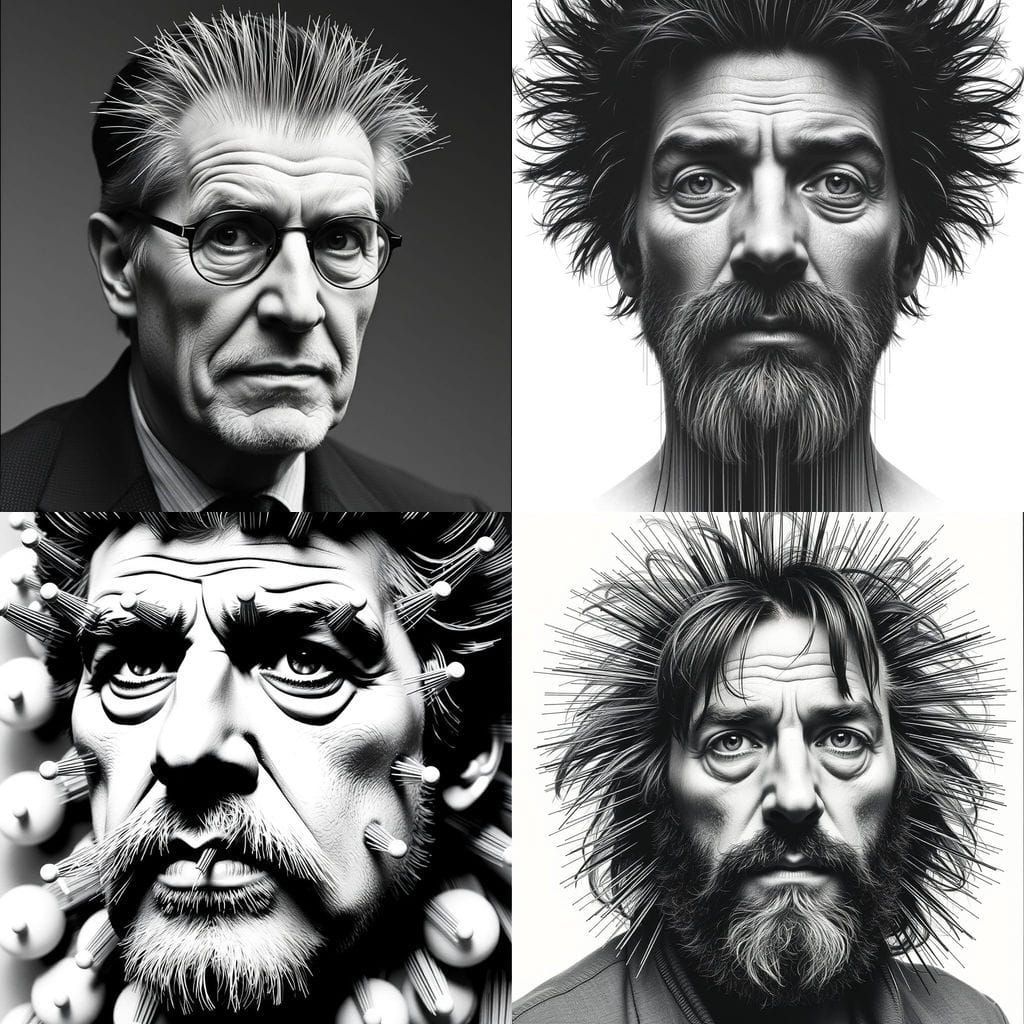 Günther Uecker Style Abstract Art