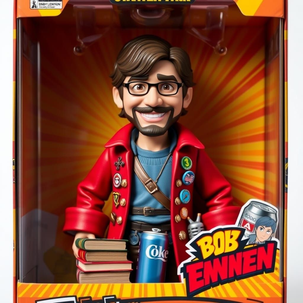 Vintage Pirate Figure in Comic-Style Packaging